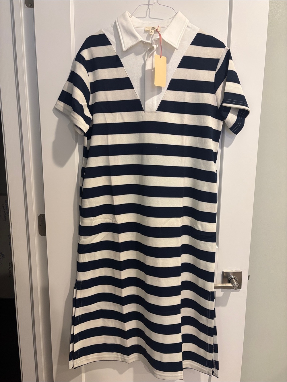 Entro Women’s Short Sleeve Polo Maxi Dress Medium